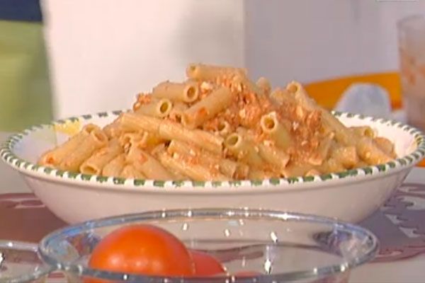 Tortiglioni integrali con pesto alla trapanese