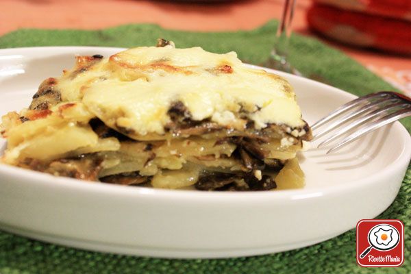 Tortino di patate e funghi