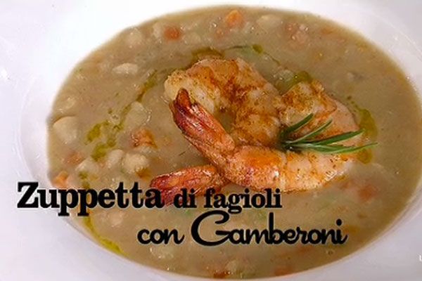 Zuppetta di fagioli con gamberoni - I men di Benedetta