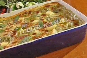 Lasagne al pesto con fagiolini e patate - cotto e mangiato