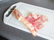 Involtini di gamberi al prosciutto crudo