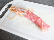 Involtini di gamberi al prosciutto crudo