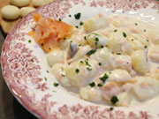 Gnocchi con crema di salmone