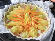 Quiche ai fiori di zucca