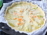 Quiche ai fiori di zucca