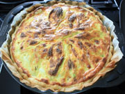 Quiche ai fiori di zucca