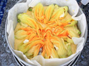 Torta salata ai fiori di zucca