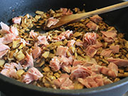 Fusilli ai funghi prosciutto e panna