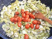 Pasta con carciofi e gallinella