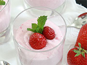 Mousse cioccolato bianco e fragole