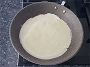 Crepes con composta di mirtilli