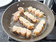 Arrosticini di pollo con prosciutto