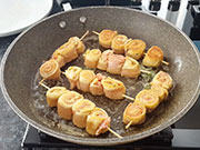 Arrosticini di pollo con prosciutto