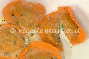 Raviolone con spinaci al rosmarino