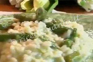 Risotto con asparagi e burrata - cotto e mangiato