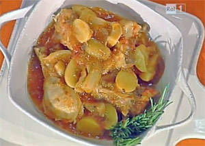 Ricetta Stufato di pollo allo zafferano - Antonella Clerici Stufato di pollo allo zafferano - Antonella Clerici