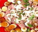 Controfiletto di manzo con champignons e rucola - sorelle Landra