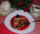 Crepes al cioccolato con salsa d'amarene