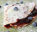 Crepes con composta di mirtilli