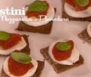 Crostini di mozzarella e pomodoro - I men di Benedetta