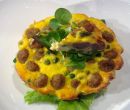 Frittata con polpettine di vitello e pisellini - Sergio Barzetti