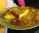 Frittatone con fiori di zucca