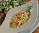 Pasta peperoni, cipollotto e triglia - cotto e mangiato