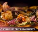 Pizza alla griglia con pesto e gamberetti - Cucina con Buddy