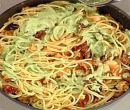 Spaghetti al pesto e gamberetti - Antonella Clerici