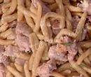 Strozzapreti con farina di castagne e salsiccia - Alessandra Spisni