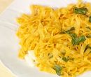 Tagliatelle al pomodoro con basilico al limone