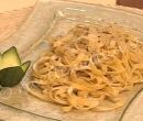 Tagliatelle funghi e salsiccia - cotto e mangiato