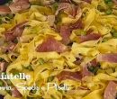 Tagliatelle speck, panna e piselli - I men di Benedetta