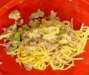 Tagliolini al pesto invernale e pancetta - Anna Moroni