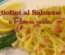 Tagliolini al salmone e panna acida - I menù di Benedetta