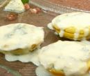 Tortino di funghi con crema di formaggio - cotto e mangiato