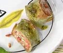 Tronchetti di crepes al pesto con ricotta e prosciutto - Anna Moroni