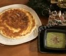 Vellutata ai piselli con torta di recco - cotto e mangiato