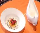 Vellutata di ricotta con lamponi - la notte degli chef