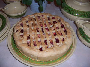 Tarte di mele e lamponi